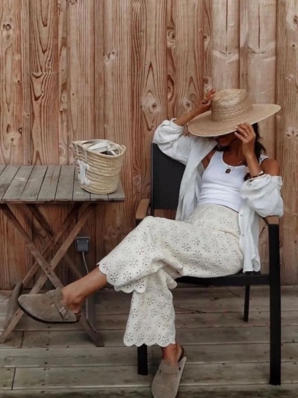 Straw Wide Brim Hat - Picture 6 of 7